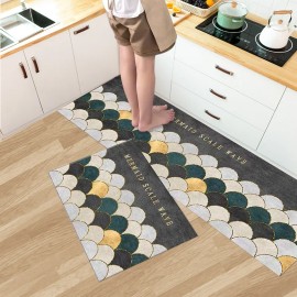 Durable Kitchen Mat Set of 2 Non Slip Waterproof Cushioned Floor Rugs Comfort Anti Fatigue Standing Pad Long Lasting Qualitysize: 18"*28", color: mix color
