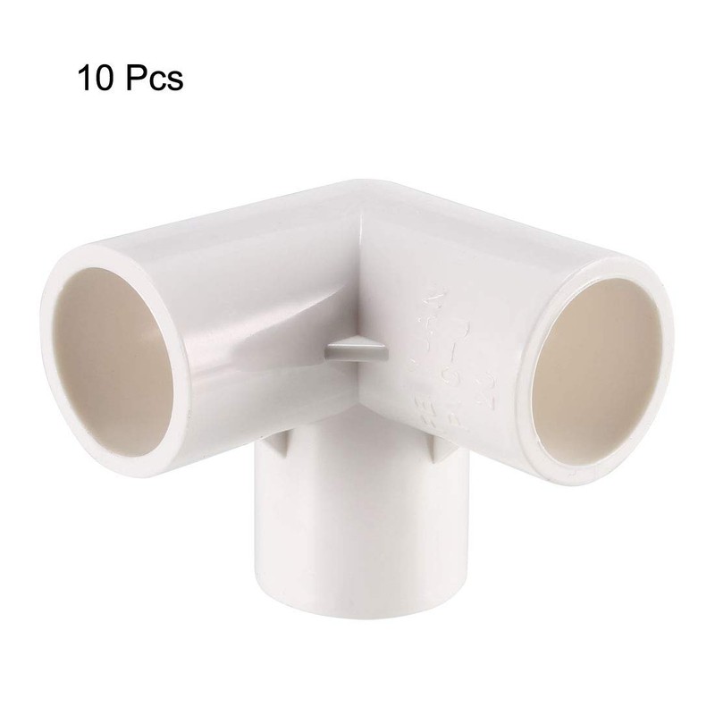 sourcing map 3 Way Elbow PVC Pipe Fitting Furniture Grade