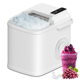 Stopsad Nugget Ice Makers Countertop, 9 Cubes in 6 Mins, 26Lbs/24H Pebble Ice, Portable Machine can Self-Cleaning with Ice Scoop & Basket, Perfect for Home/Kitchen/Office/Bar