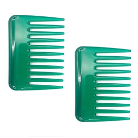 Mini Wide Tooth Comb,Small Travel Purse Comb Hair Detangling Comb Beard Comb Pocket Comb for Curly Wet Dry Hair,Detangler Comb Styling Comb for Men Women Handmade of Cellulose (Green)