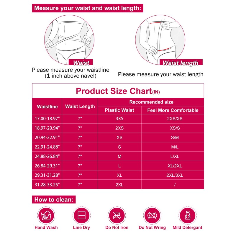 Atbuty Super Short Torso Waist Trainers Cincher Corset Tummy Shaper