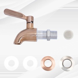 2ActiveLife Stainless Steel Beverage Dispenser Spigot: Easy Installation, No-Rust Tap with Anti-Clogging Cap for Continuous Flow - BPA Free, Sturdy Design, and Polished Finish