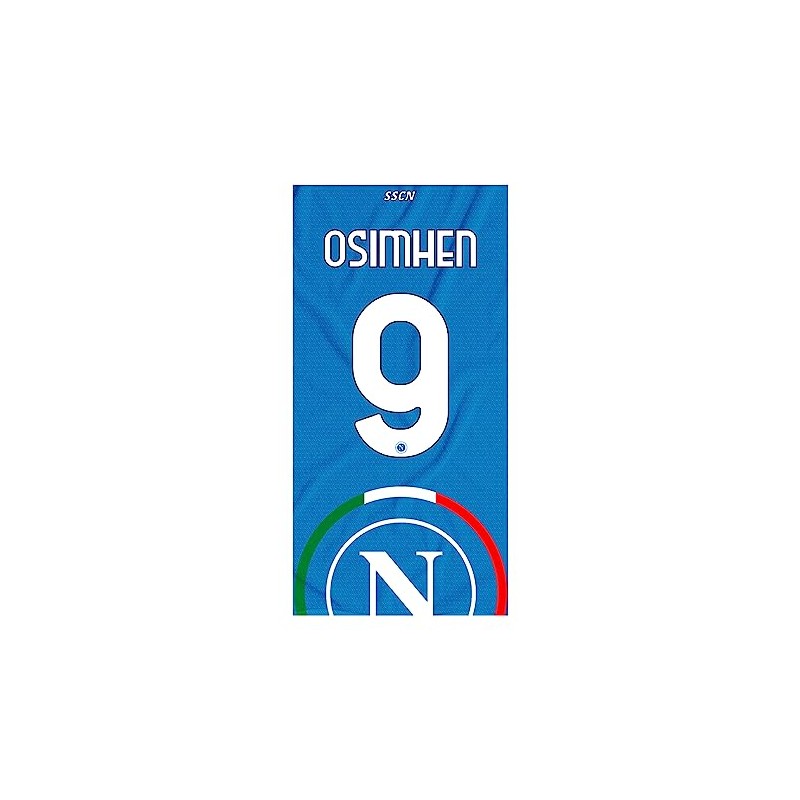 SSC NAPOLI Unisex - Adult Osimhen Beach Towel, Light Blue,