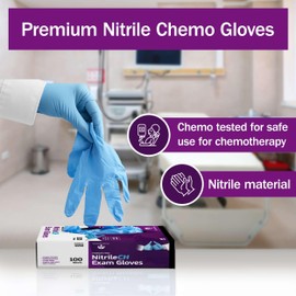 TenderGentle Blue Nitrile Gloves Medium - Case of 1000 Chemo Gloves for Medical Facilities and Hospitals - Disposable Medical Gloves