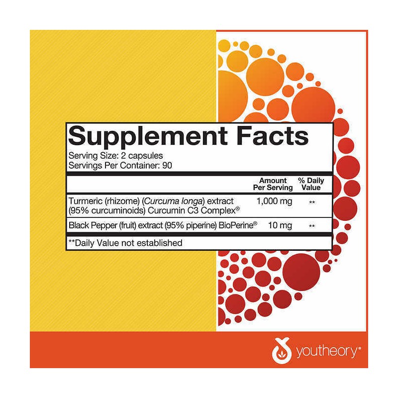 n/a YOUTHEORY TURMERIC 1,000 MG., 180 CAPSULES