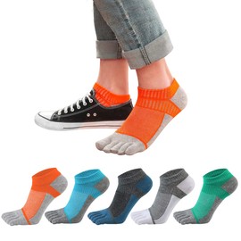 Harudawoo 5-Toe Socks, Sports, Leisure, 5-Toe Socks, Antibacterial, Deodorizing, Sweat Absorbent, Quick Drying, Exercise, Running Socks, 9.1 - 11.0 inches (23 - 28 cm), Set of 5 Pairs, HW-FT-02, 23.0-28.0 cm