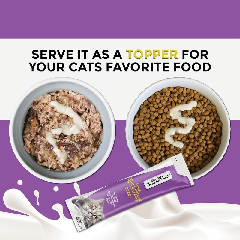 Fussie Cat Super Premium Cat Treats in Goat Milk Puree,