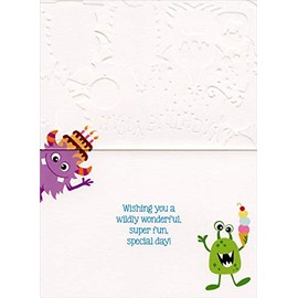 Birthday Monsters Juvenile/Kids Birthday Card