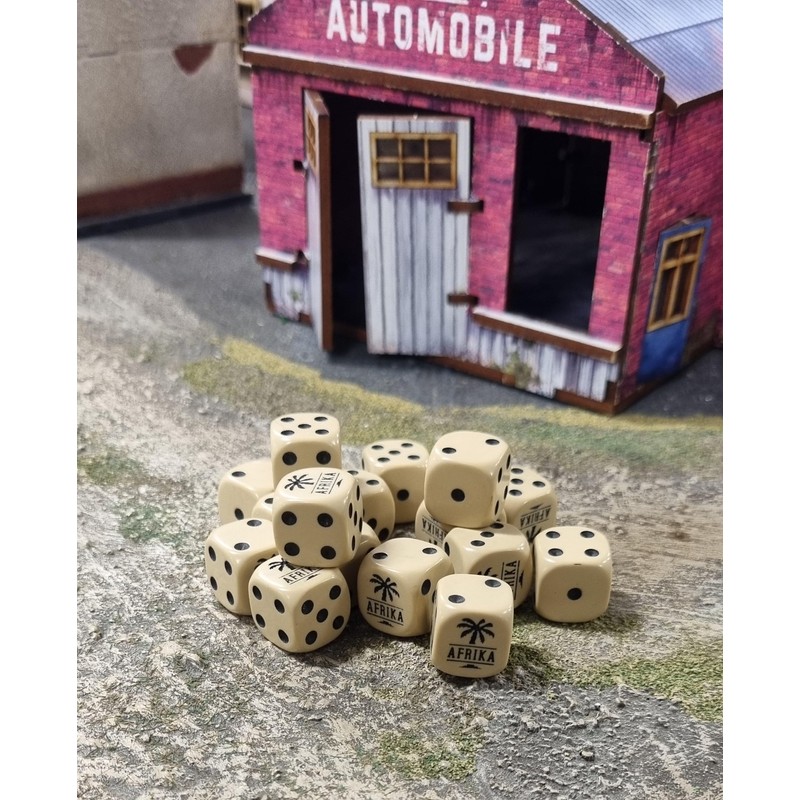 Afrika Korps D6 Dice (16) Set Bolt Action by Warlord