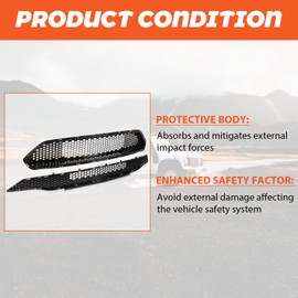 Kojem Upper + Lower Grille Compatible with 2018-2023 Ford Mustang GT Ecoboost Grill Bullitt Style Glossy Black Honeycomb