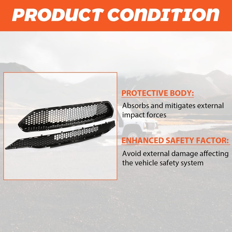 Kojem Upper + Lower Grille Compatible with 2018-2023 Ford Mustang