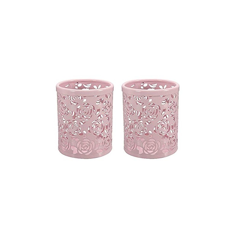 CTKcom 2 Pack Hollow Rose Flower Pattern Metal Pen Pencil