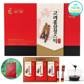 [GMP certification] Red ginseng stick gift set, ginsenoside, 6-year-old Korean red ginseng extract, holiday health functional food gift for parents, 1 set, 300g / [GMP인증] 홍삼 스틱 선물세트 진세노사이드 6년근 고려홍삼정 부모님 명절 건강기능식품 선물, 1세트, 300g