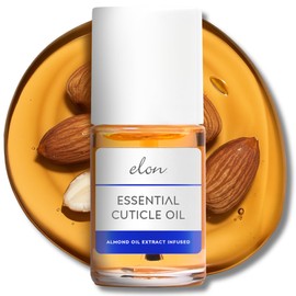 Elon Cuticle Oil for Nails w/Almond Oil Extract - Jojoba & Vitamin E - Softening & Hydrating Cuticles & Nails – Dermatologist Recommended – Bottle Size 0.5 oz