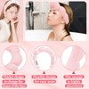 POMVIEA Spa Headband, Pink Make Up Headbands for Women Soft