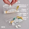 Pill Bag Pouch, Reusable Plastic Pill Organizer Bags, Size 4''