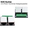 XIFUHUI 2pcs RJ45 Ethernet Breakout Board Single Socket Adapter, 2.54