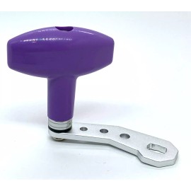 FT/FTDK Power FTDK Custom Knob And FT Blank For Newell 200 300 Series Fishing Reels - Silver H/Purple K