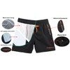Ougelebo Men's Swimming Trunks with Zip Pocket, Quick-Drying, peacock blue