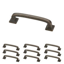 Franklin Brass Lombard (10-Pack) Cabinet Handles 3' Hole Center Warm Chestnut Kitchen Drawer Pulls Dresser, Furniture Hardware P29521K-WCN-B