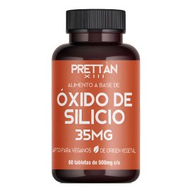 Suplemento Oxido De Silicio Prettan 60 Capsulas 500mg Sin Sabor