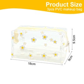 OUDQFCJ Pack of 3 Multifunctional Toiletry Bag Cosmetic Bag Organiser, Large Capacity Wash Bag for Travel