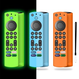 [3Pack]CT-RC1US-21 Remote Cover Replacement for Toshiba Insignia NS-RCFNA-21 CT95018 FireTV Alexa Voice Control,Silicone Remote Case for TV Omni Series and 4-Series 4K UHD Smart TV Remote Glow in Dark