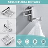APLusee Swivel Towel Hook Polished Chrome, 304 Stainless Steel Triple