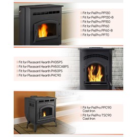 Urnqowuy 2 Pcs SRV7000-660 Igniter with Bracket Fit for PelPro Pellet Stove PP130 PP150 PP60 PP70 PPC90 Cast Iron TSC90 Cast Iron, Fit for Pleasant Hearth PH35PS PH50PS PH50CABPS