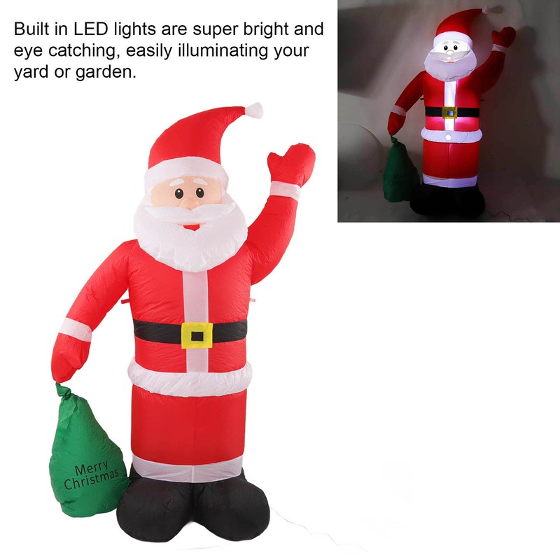 Inflatable Santa Decoration Built in LED Light Waterproof Inflatable Bag