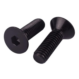 VAMUOEFL 5/16-18 x 3/4" Flat Countersunk Head Screws Socket Cap Bolts, Full Machine Thread, Allen Hex Drive, 304 Stainless Steel 18-8, Black Exterior Finish, 10Pcs