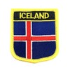 Island Island Island Shield Flag Iron On Embroidered Fabric Sew