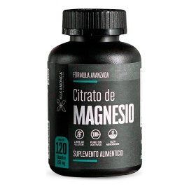 Citrato de Magnesio 120 Cpsulas  Magnesium Citrate  Apoyo Muscular, Nervioso Y Oseo  Alta Absorcin y Equilibrio Mineral  Ideal para Bienestar Diario  