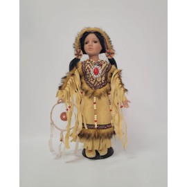 KINNEX COLLECTIONS SINCE 1997 16" Collectible Native American Indian Porcelain Doll (RAMITA) D16694