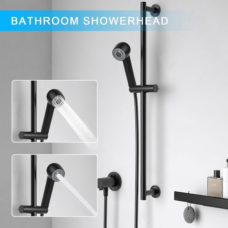 Shower Head Water Saving with 2 Jet Types and Shower,