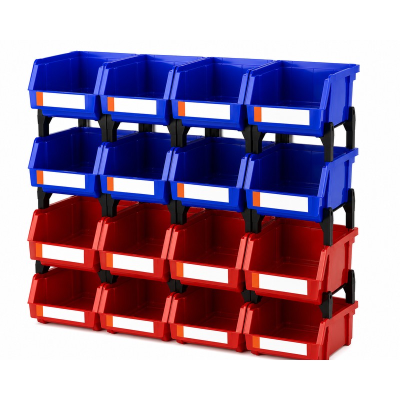SucceBuy 24pcs Stackable Organizer Bin 30x18 Inch Standing Tiered Shelf