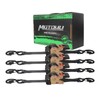 MOTO4U Retractable Ratchet Straps,1" x 6' Self Ratcheting Ratchet Tie