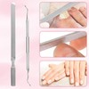 Long Steel Nail Files, Dual-Ended Toenail Lifter for Onychomycosis, Ingrown