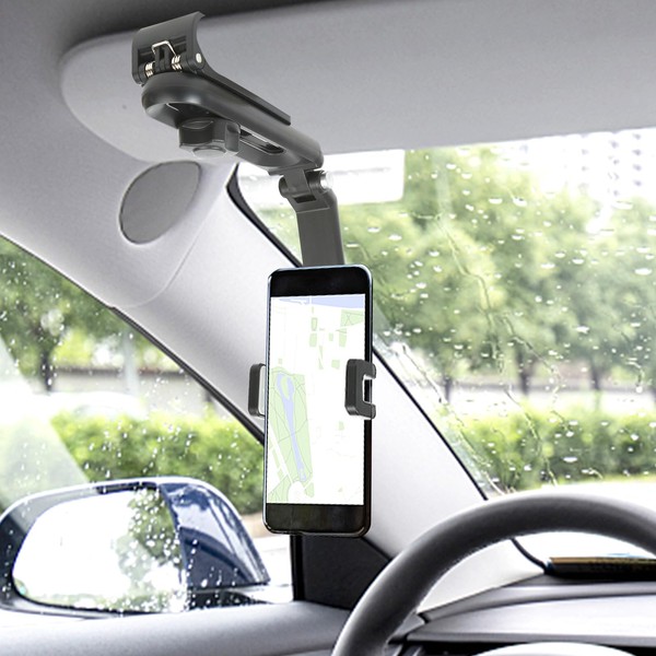 QYING - Soporte para visera solar para teléfono de coche,