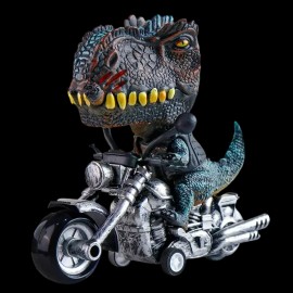 Q-version Tyrannosaurus Rex Locomotive Resin Figurine Hand-painted Cute Artistic Style Unique Trendy Decoration Home Small ItemColor: As picture, Size: One Size