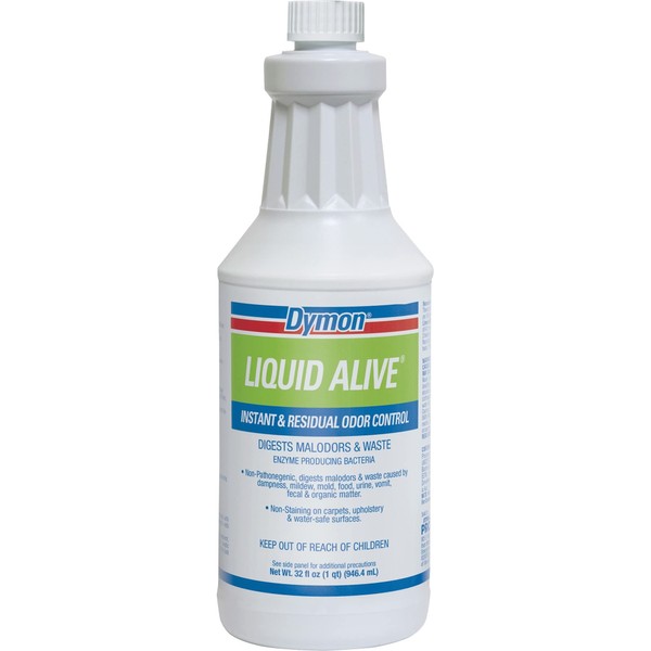 Dymon-33632 Liquid Alive Instant Odor Digester,White, 30-40 ounces