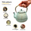 TOPTIER Tea Kettle for Stove Top, Cast Iron Teapot Stovetop