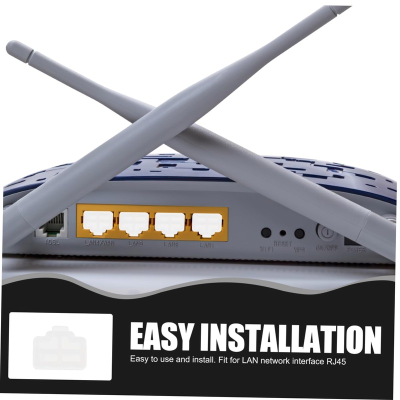CIYODO 50pcs Ethernet Port Dust Replacement Caps for Router and