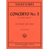 ヴュータン: バイオリン協奏曲 第5番 イ短調 Op.37/ガラミアン編/インターナショナル・ミュージック社/ピアノ伴奏付ソロ楽譜