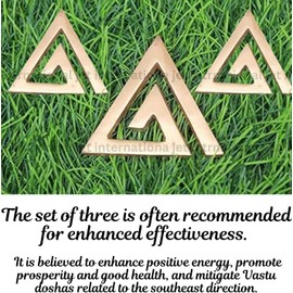 Prajet Energized Vastu Helix Set Of 3 Energy Vastu Balancing Helix Home Office Activate Corner Balancing brings harmony, & peace Vastu Remedies. (South East Helix)