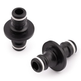 MIVOS 2 x Hose Connector for Connecting Water Hoses with Mounted Quick Couplings - Hose Coupling for Hose Extension - Made from 90% Recycled Plastic - Made in EU