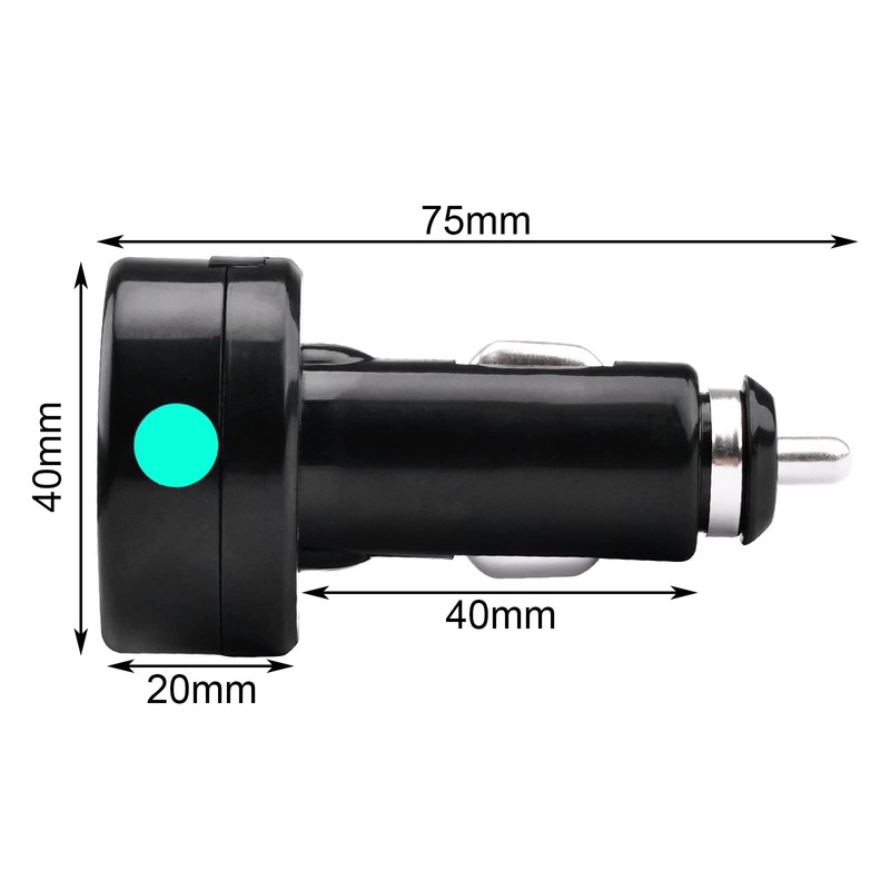DiyStduio 2 in 1 Digital Voltmeter Thermometer DC8-36V Dual Display