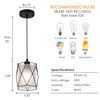 IMPIOIO Over Sink Pendant Light with Frosted Glass Black Cage