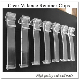 Valance Clips for Blinds - 3 Inch Clear Plastic Hidden Clips for Horizontal Blind Valance (12 PCS)