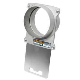 POWERTEC 6 inch Aluminum Blast Gate w/Anti Clog and Air Leak Seal for Dust Collector, Dust Collection Fittings, Dust Collection Hose, Shop Vac, Hose Clamps, 1PK (70396)